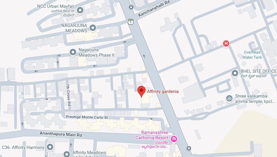 Location of Affinity Gardenia in Yelahanka, Bangalore - Image 437325