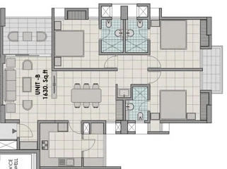 3 BHK Flat in RDS Legacy in Kadavanthra, Kochi - Image 931890