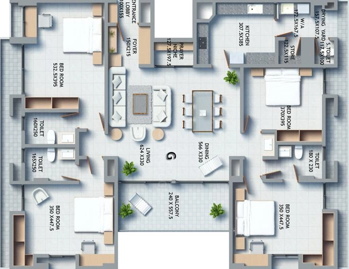 4 BHK Flat in RDS Flair in Elamakkara, Kochi - Image 931897