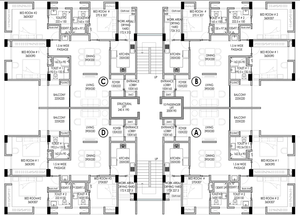 Floor Plan of RDS Flair in Elamakkara, Kochi - Image 437363