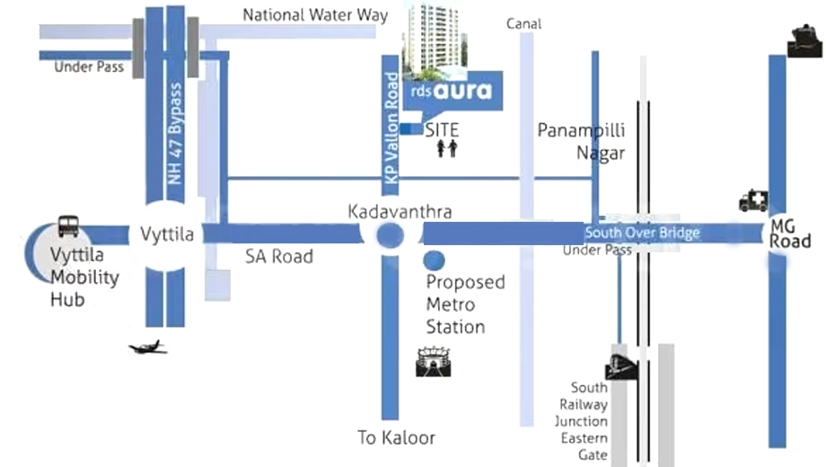 Location of RDS Aura in Kadavanthra, Kochi - Image 437370