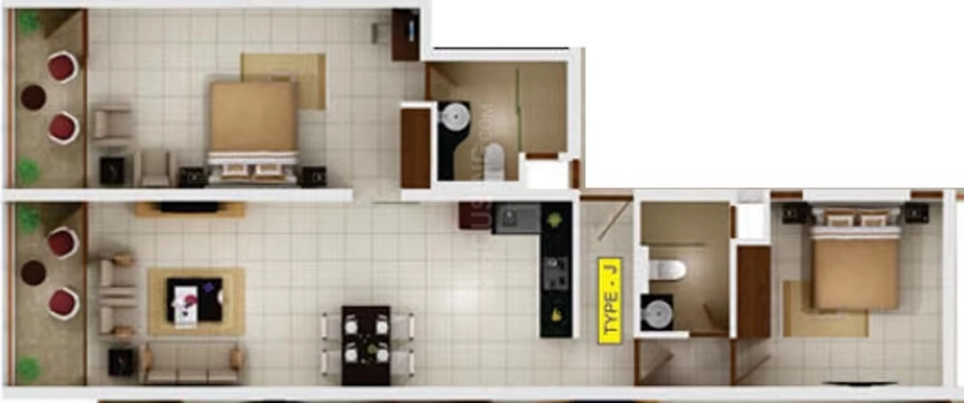 2 BHK Flat in Kent Baywatch Suites in Edakochi, Kochi - Image 931909
