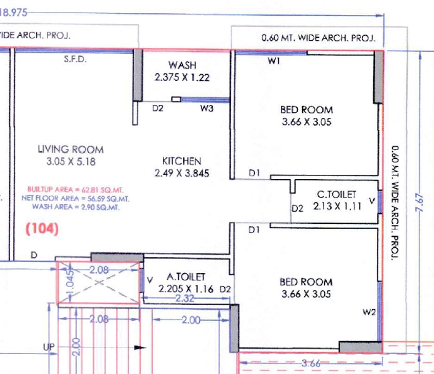 2 BHK Flat in Sarthi Homes in Mota Varachha, Surat - Image 931902