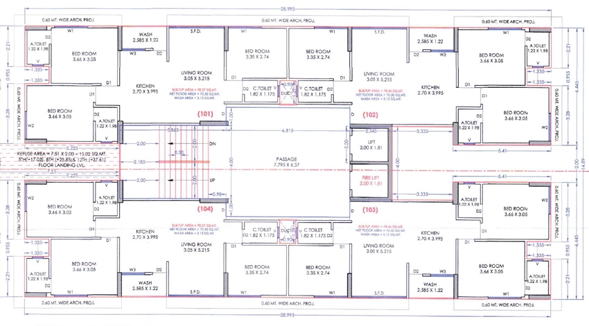 Floor Plan of Sarthi Homes in Mota Varachha, Surat - Image 437466