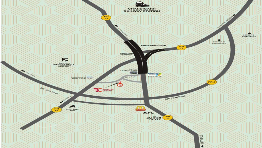 Location of BBD Business Central in Zirakpur, Chandigarh - Image 437438