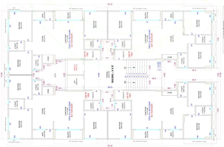 Floor Plan of MND Pratishtha Palm in Mota Varachha, Surat - Image 437528