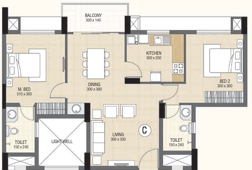 2 BHK Flat in Skyline Ivy League in Edachira, Kochi - Image 931928