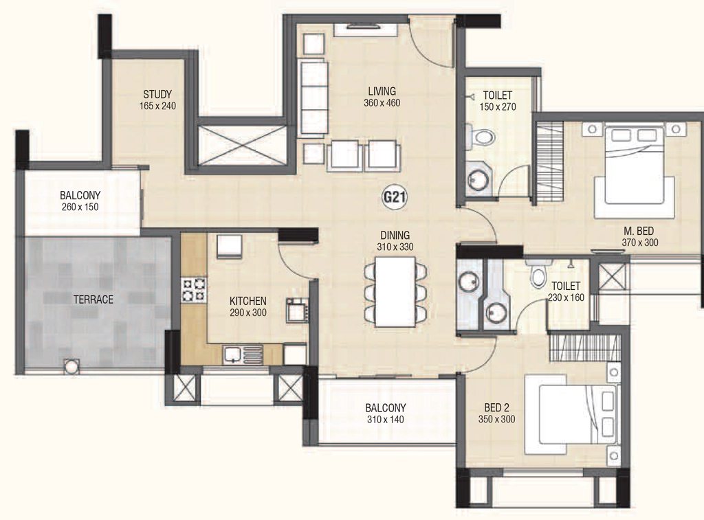 2 BHK Flat in Skyline Ivy League in Edachira, Kochi - Image 931929