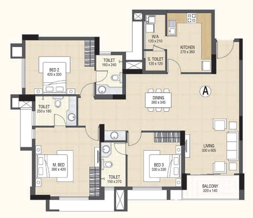 3 BHK Flat in Skyline Ivy League in Edachira, Kochi - Image 931931