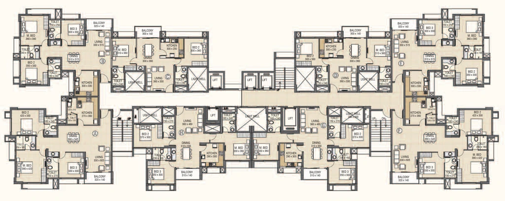 Floor Plan of Skyline Ivy League in Edachira, Kochi - Image 437503