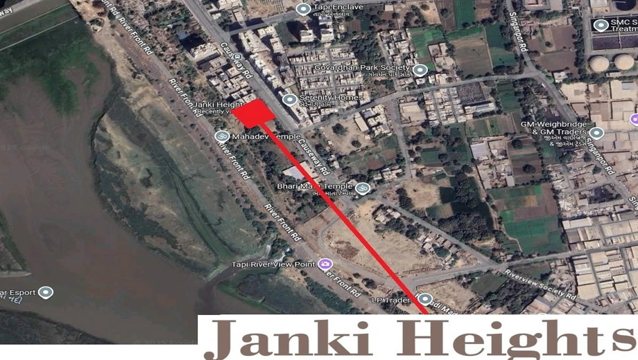 Location of Janki Heights in Singanpor, Surat - Image 437549