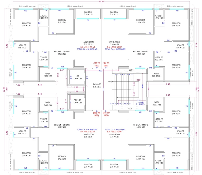 Floor Plan of Om Kedar Luxuria in Mota Varachha, Surat - Image 437565