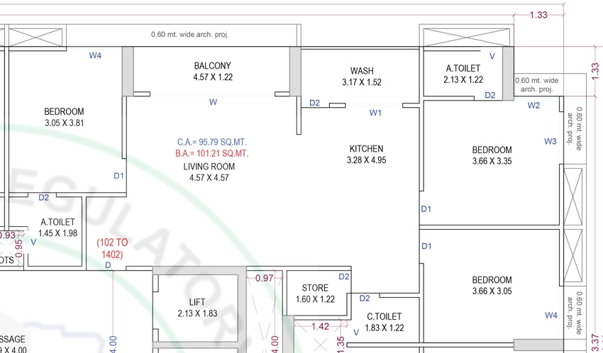 3 BHK Flat in Shivay Satv in Mota Varachha, Surat - Image 931944