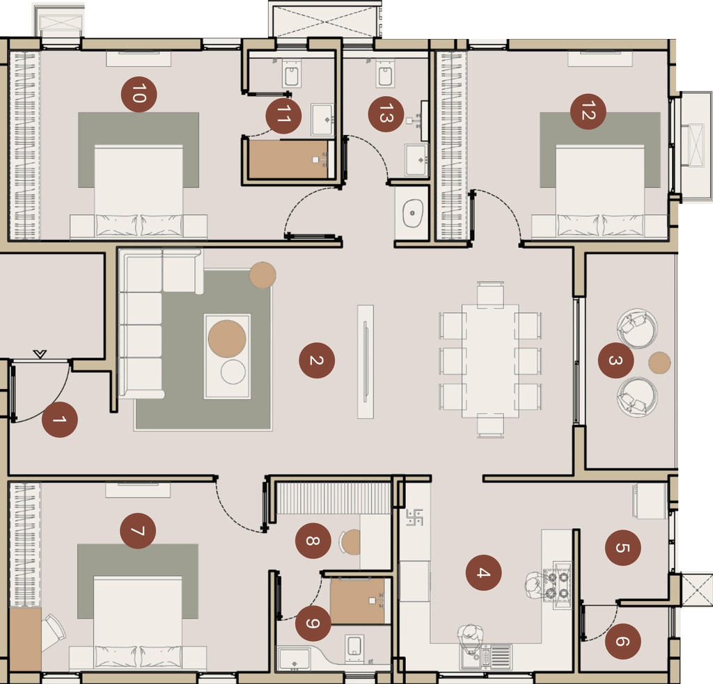 3 BHK Flat in Capital Sundaram in Ramanathapuram, Coimbatore - Image 931953