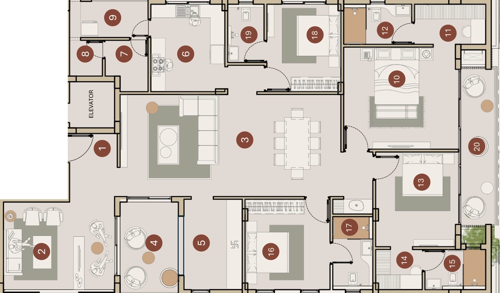 4 BHK Flat in Capital Sundaram in Ramanathapuram, Coimbatore - Image 931954