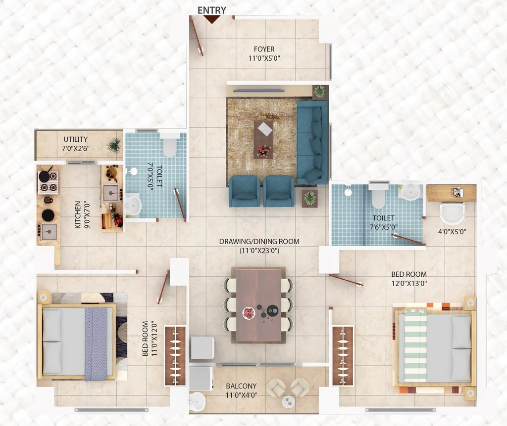 2 BHK Flat in Bhawani Kush in Kesora, Bhubaneswar - Image 931971