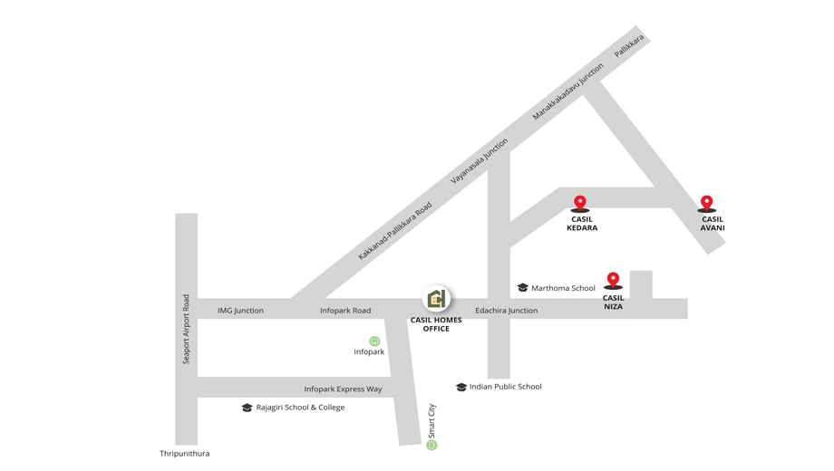 Location of Casil Kedara in Kakkanad, Kochi - Image 437718