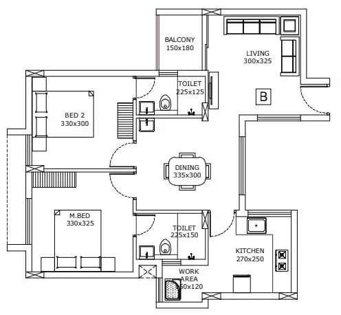 2 BHK Flat in Asset Luminance in Kakkanad, Kochi - Image 931982