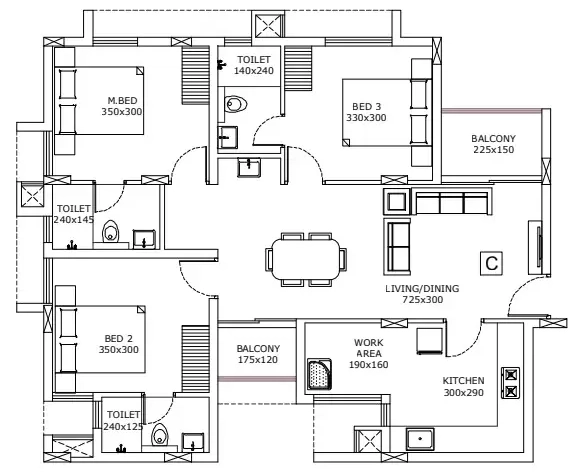 3 BHK Flat in Asset Luminance in Kakkanad, Kochi - Image 931984
