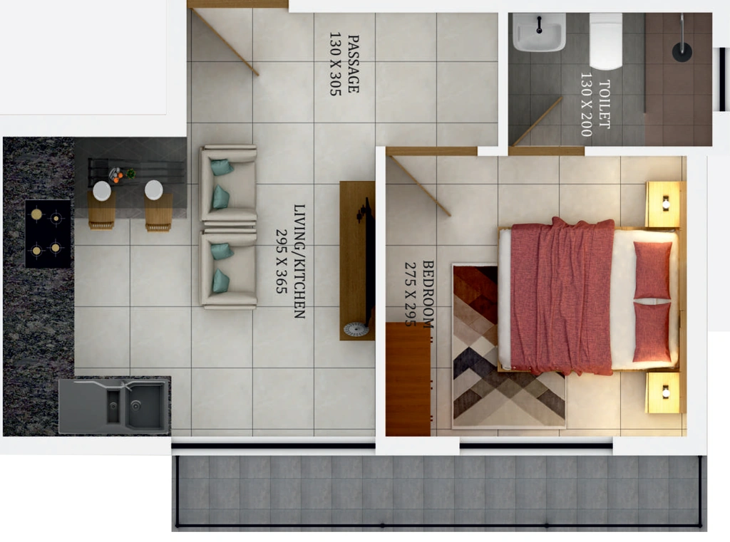 1 BHK Flat in Dreamflower Valentia in Vazhakkala, Kochi - Image 931990