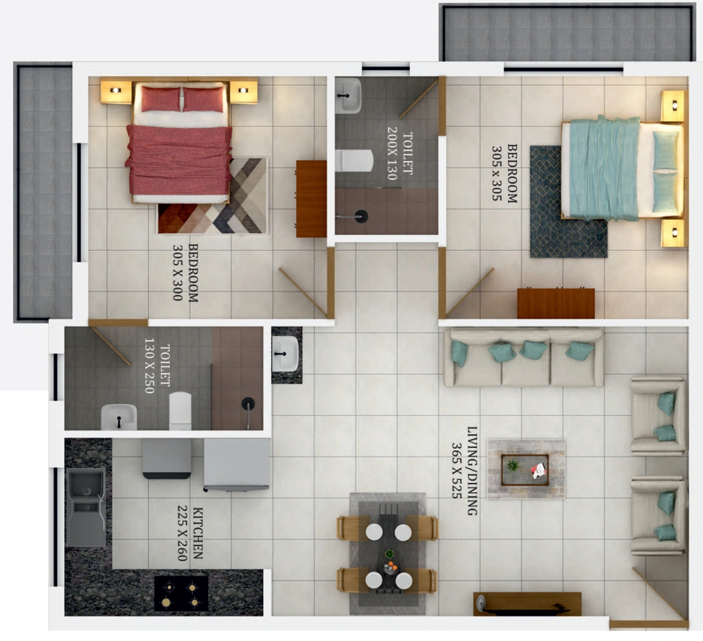 2 BHK Flat in Dreamflower Valentia in Vazhakkala, Kochi - Image 931991