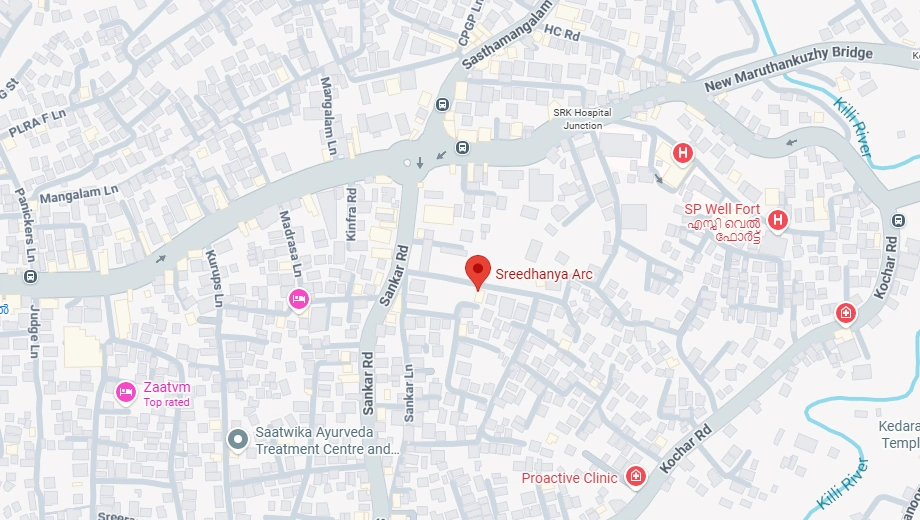 Location of Sree Dhnaya ARC in Sasthamangalam, Thiruvananthapuram - Image 437775