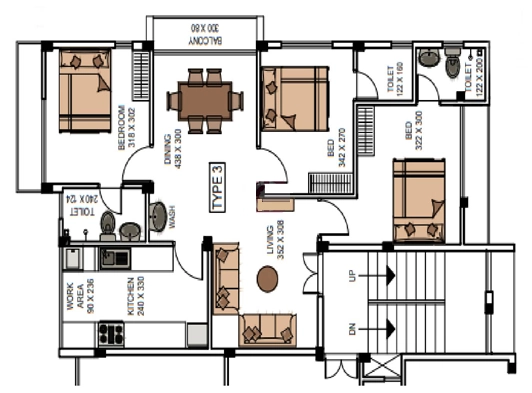 3 BHK Flat in Sterling Sameeram in Elamakkara, Kochi - Image 932002
