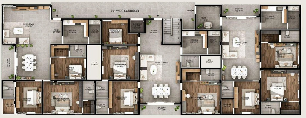 Floor Plan of Soulspace ABV Arbor in Ramanathapuram, Coimbatore - Image 437793
