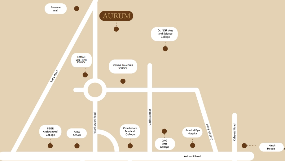 Location of Soulspace Aurum in Vilankurichi, Coimbatore - Image 437816