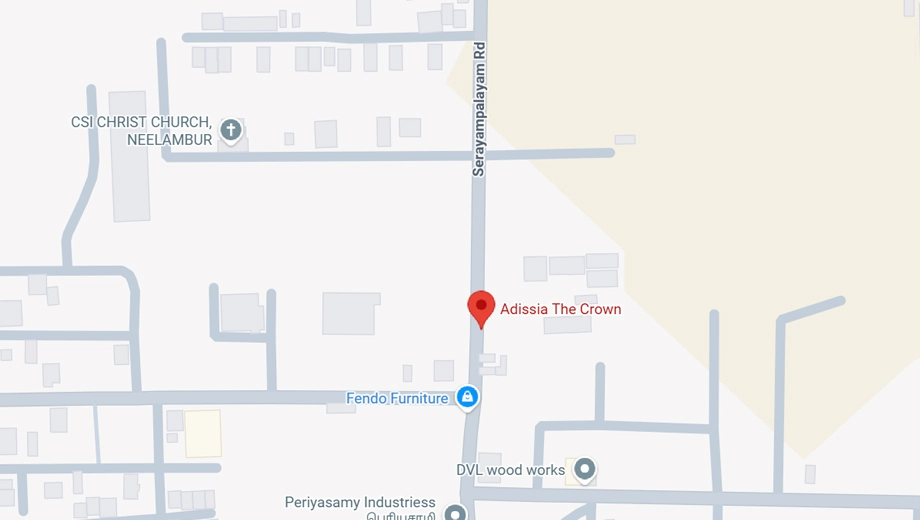 Location of Adissia The Crown in Neelambur, Coimbatore - Image 437820