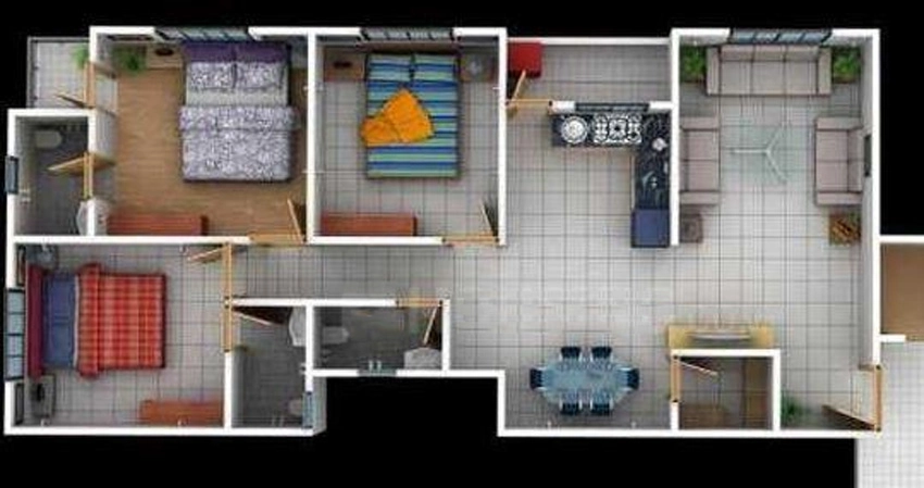 3 BHK Flat in Aakash Empire in Bhimrad, Surat - Image 932045