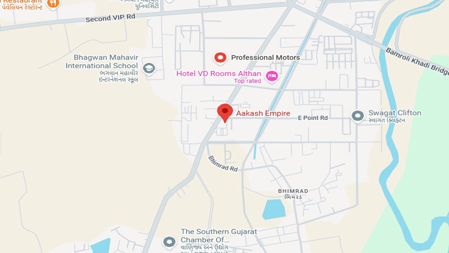 Location of Aakash Empire in Bhimrad, Surat - Image 437874