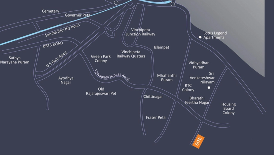 Location of Keystones AVSR Skycourt in Bhavanipuram, Vijayawada - Image 437982