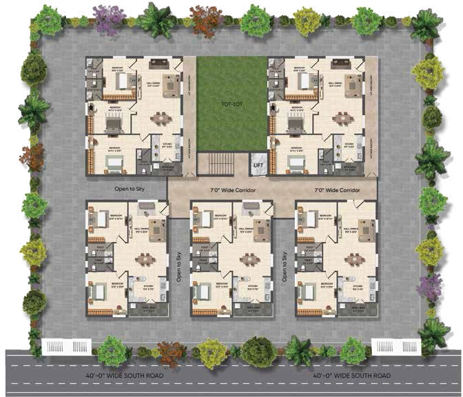 Floor Plan of Sri Sreecity The Platina in Gosala, Vijayawada - Image 437959