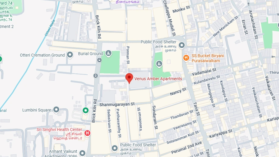 Location of Aara Venus Amber in Purasaiwakkam, Chennai - Image 437946