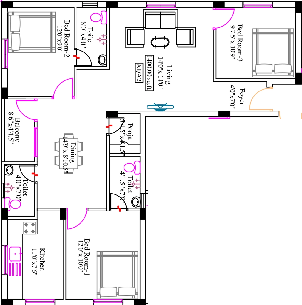 3 BHK Flat in APC Balavisa in Perambur, Chennai - Image 932116