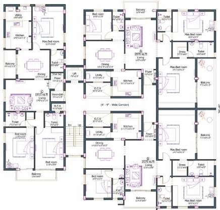 Floor Plan of Firm HS Paul in Kilpauk, Chennai - Image 438019