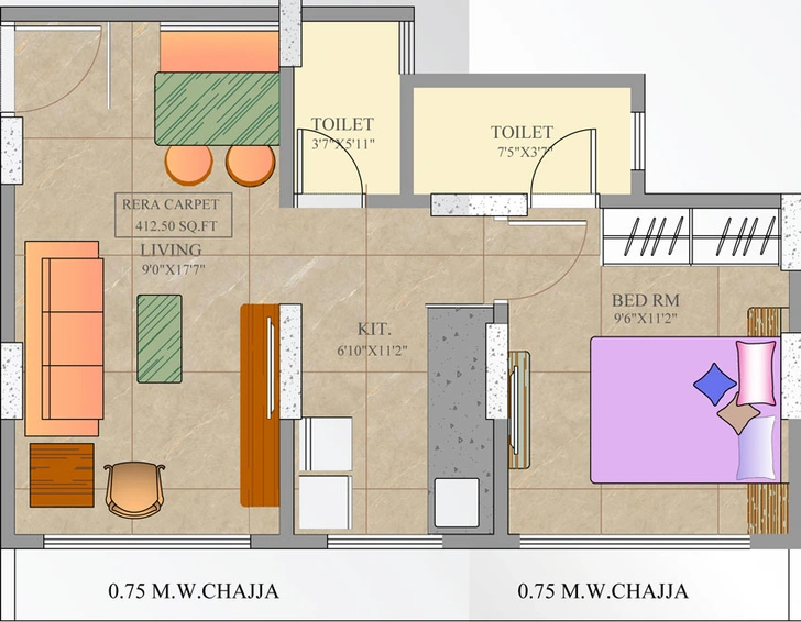 1 BHK Flat in Asmi Vintage in Goregaon West, Mumbai - Image 466882