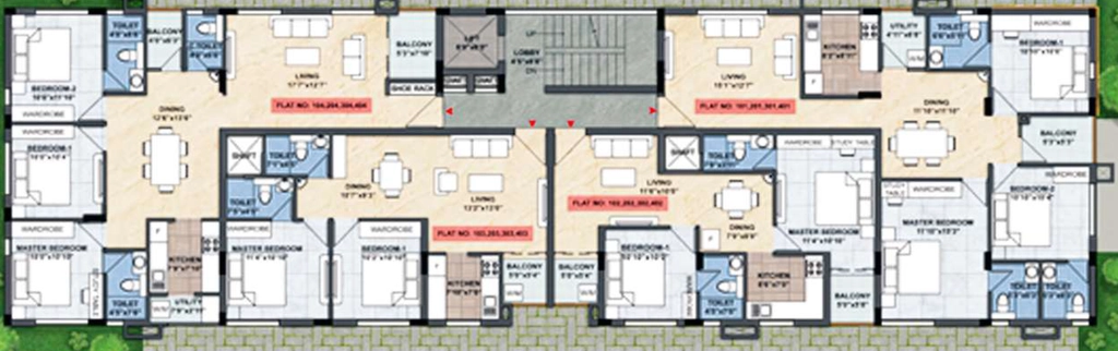 Floor Plan of Jayaswathy Swathy Ramalakshmi Paradise in Perambur, Chennai - Image 438043