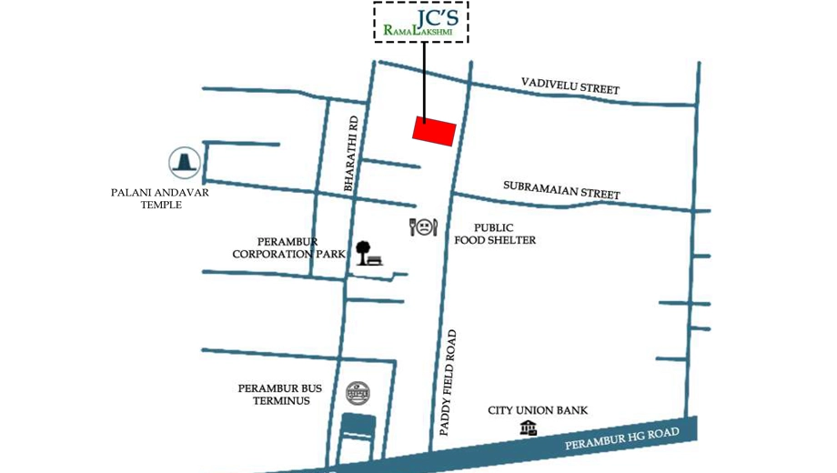 Location of Jayaswathy Swathy Ramalakshmi Paradise in Perambur, Chennai - Image 438042