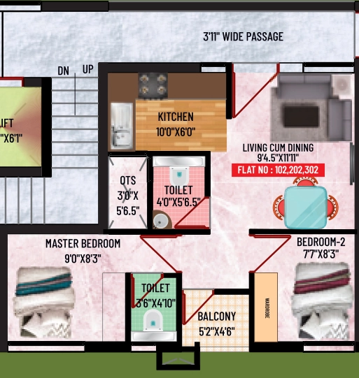 2 BHK Flat in JC Swathy Viswas Paradise in Perambur, Chennai - Image 932096