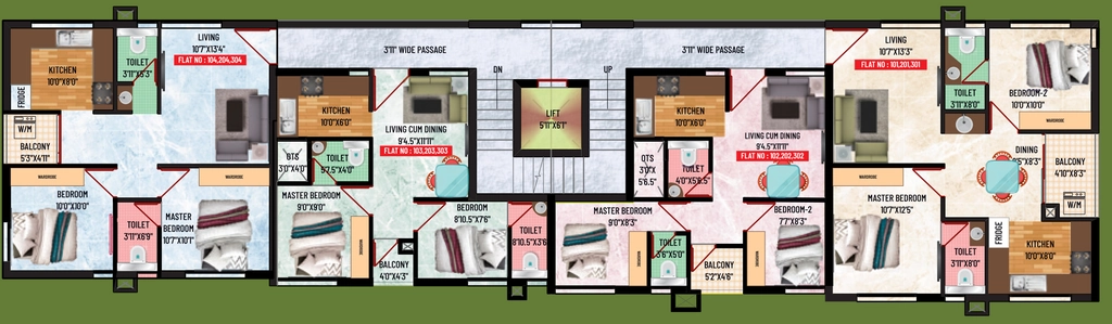 Floor Plan of JC Swathy Viswas Paradise in Perambur, Chennai - Image 438025