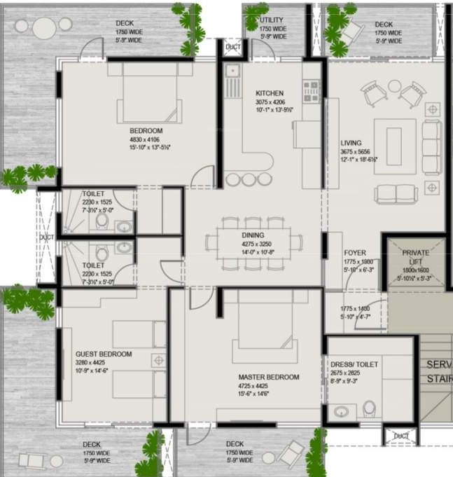 3 BHK Flat in CR The Big Tree in Jayanagar, Bangalore - Image 932101