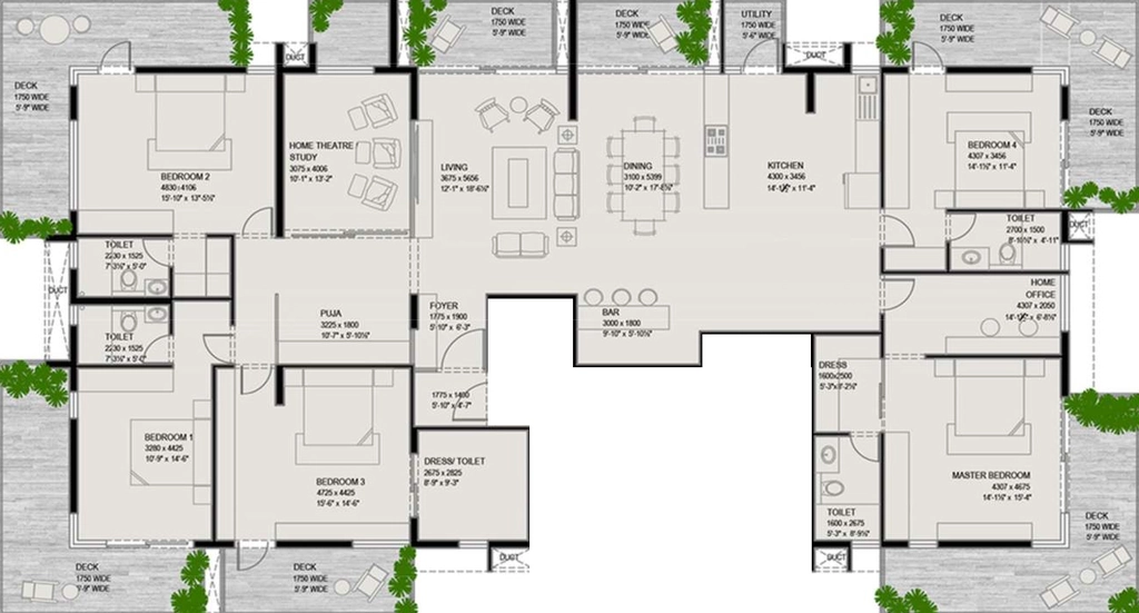 5 BHK Flat in CR The Big Tree in Jayanagar, Bangalore - Image 932102