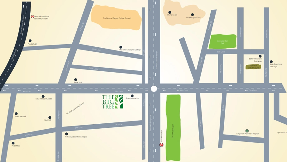 Location of CR The Big Tree in Jayanagar, Bangalore - Image 438032