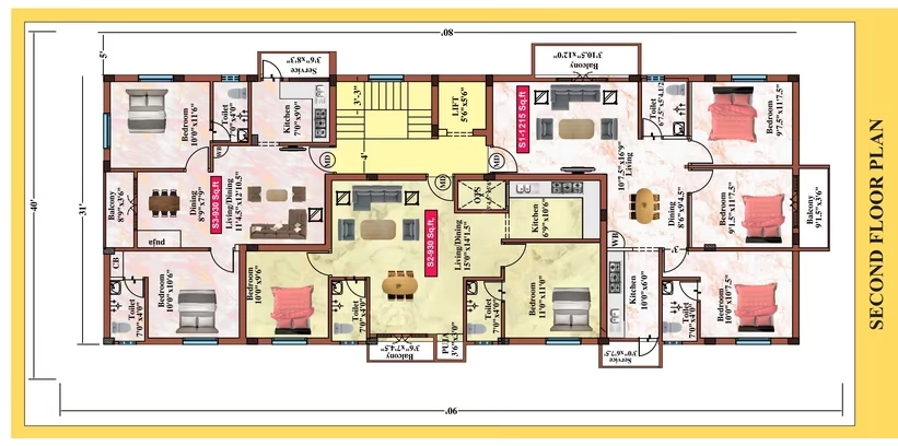 Floor Plan of Live Homes Delight in Perambur, Chennai - Image 438048