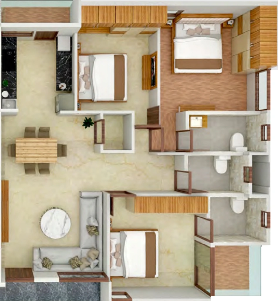 3 BHK Flat in Marvella Sukruti in Basavanagudi, Bangalore - Image 932112