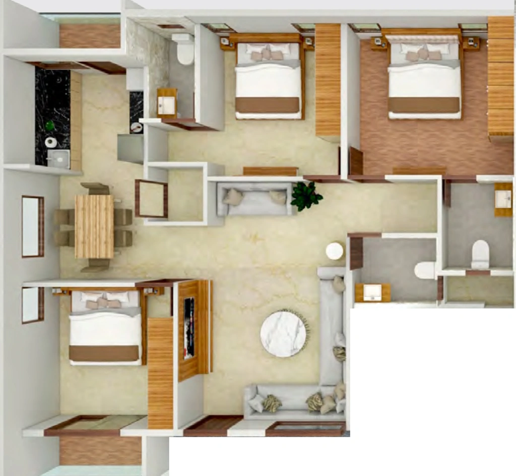3 BHK Flat in Marvella Sukruti in Basavanagudi, Bangalore - Image 932113