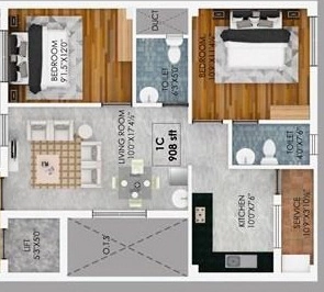 2 BHK Flat in HPK Star Orchid in Perambur, Chennai - Image 932118