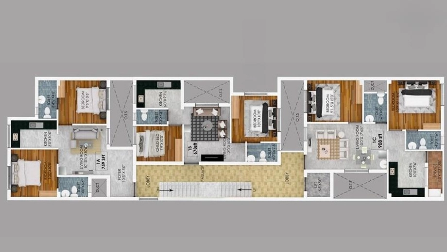 Floor Plan of HPK Star Orchid in Perambur, Chennai - Image 438077